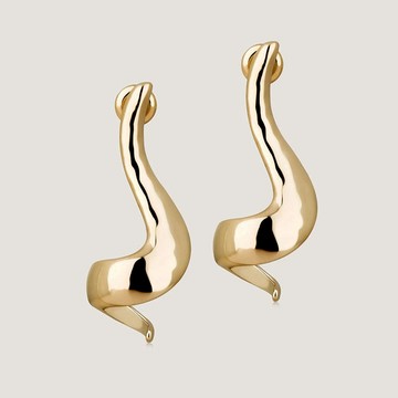 Strathberry - St James Earrings - 22 Carat Gold Gilded - Gold