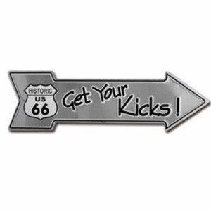 ルート66 ROUTE66 アルミニウムサイン RT 66 GET YOUR KICKS!　66-GL-ASD66K ルート66雑貨 アメリカン雑貨 アメリカ雑貨 アメ雑