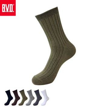【BVD】素面男長襪-軍綠 B658 休閒襪 男襪 襪子