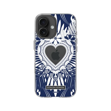 iPhone 16 Clear Case（相機按鈕） 透明 - Catalina Estrada - Blue Heart