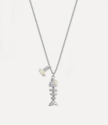 Vivienne Westwood Lyall Pendant Necklace Silver Silver / Cubic Zirconia / Opal Women