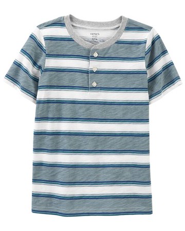 Kid Striped Slub Jersey Henley