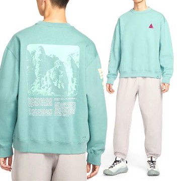 Nike As U Acg Tf Tuff Flc Crew Oc G 長袖 男款 淺綠色 大學T HV1120-017