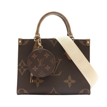 LOUIS VUITTON LV 路易威登 Onthego PM 兩用包 棕色 原花帆布 M46373 【二手名牌BRAND OFF】