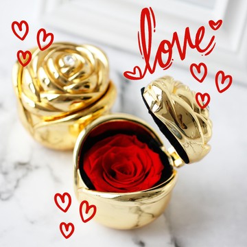 【花花市集】花花市集  情人節送禮 聖誕節交換禮物 生日禮物銀色花苞永生恆星花禮 -碧璽紅