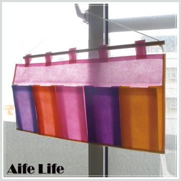 彩色收納掛袋(5格) 節省空間 收納袋 收納掛包 多格收納袋