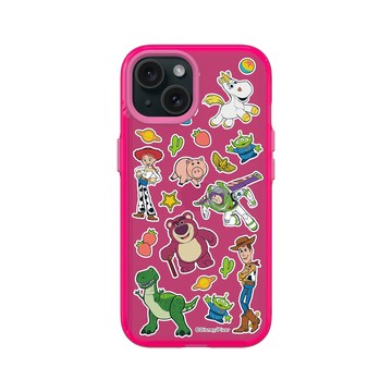 iPhone 15 Clear 粉漾桃 - 迪士尼-玩具總動員 Toy Story - 玩具總動員 - 30週年紀念角色集合
