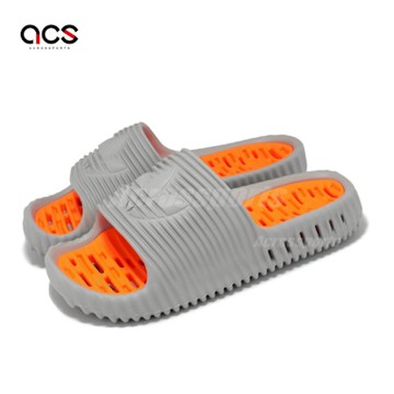 adidas 拖鞋 Adilette 25 男鞋 女鞋 灰 橘 運動拖鞋 鏤空 舒適 快乾 愛迪達 JH5518