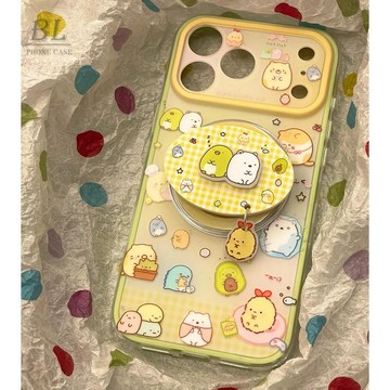 軟萌可愛立體角落生物磁吸支架 適用iPhone 17 16 15 Pro Max i15 i16 17Pro 手機殼