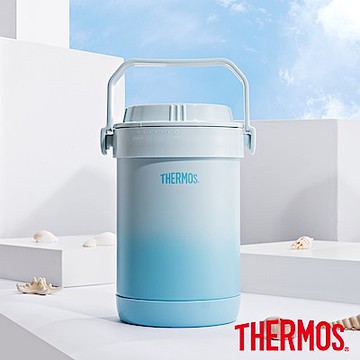 THERMOS膳魔師秘境藍不鏽鋼真空保溫燜燒提鍋1500ml(RPF-20-GBL)