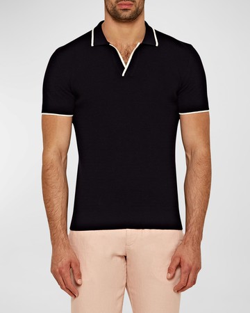 Men's Horton Tipped Wool Polo Shirt