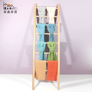 免運 附發票 展示架 圍巾展示架 服裝店展示架 收納架 多層實木褲架毛巾架圍巾架絲巾防滑防勾絲褲子掛復古色原木色家用工廠現貨直銷 售後保障 全館八折 店長新品推薦 5h1104