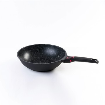 PEARL HORSE Baumalu 28cmGranit Pro鑄造輕量不沾炒鍋 (璐-花崗岩紋)