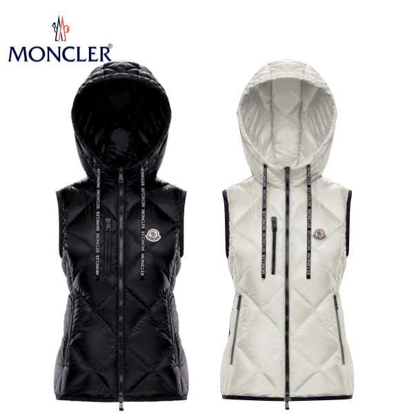 MONCLER】ナイロンベスト/メッシュ/無地/ロゴ/ハンガリー製/新品