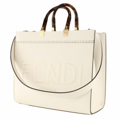 ソフトパープル 極美品‼️ FENDI ロゴトートバッグ 縦型 ホワイト