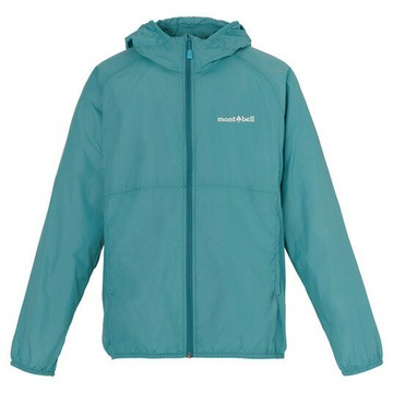 ├登山樂┤日本 Mont-Bell Wind Blast Jkt兒童連帽風衣 青綠 # 1103356TQ