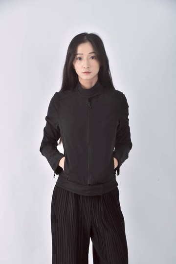 (S) ice拉鍊黑色外套