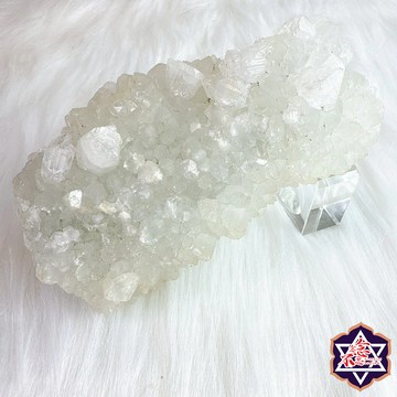 [水晶專賣24h出貨] X6 天然印度沸石礦物 魚眼石  消磁 淨化 方解石 水晶 礦石 共生礦物