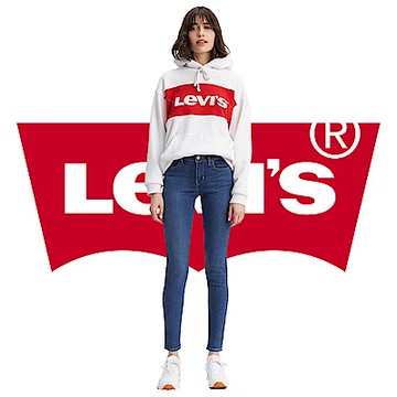 Levis 女款 710 中腰超緊身窄管 超彈力牛仔長褲