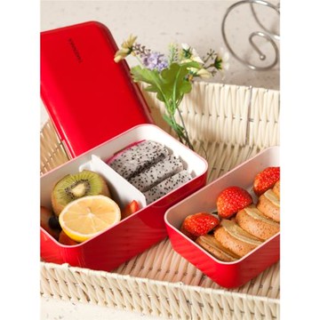 日本Takenaka月光便當寶盒加大版飯盒單層0.9L雙層1.1L便當盒