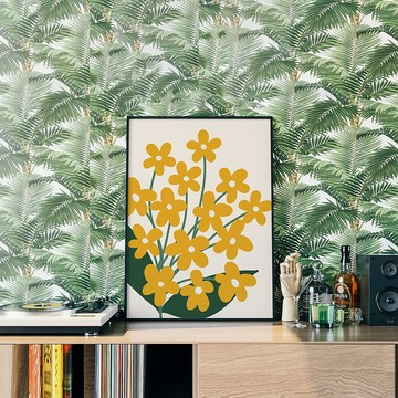 日式小花II-臥房掛畫/花/插畫/春天畫作/攝影/餐桌/複製畫
