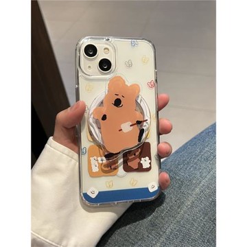 愛珀客適用蘋果iPhone17promax手機殼卡通柿子椒熊磁吸支架15新款16promax女17air考拉14promax軟邊13硬殼
