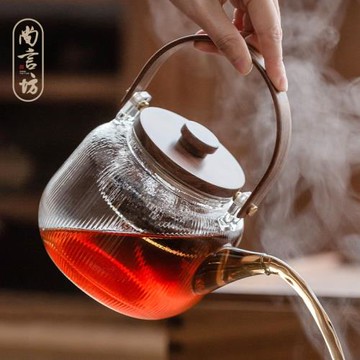玻璃煮茶壺泡茶壺耐高溫電陶爐單壺燒水壺家用耐高溫茶水分離茶壺