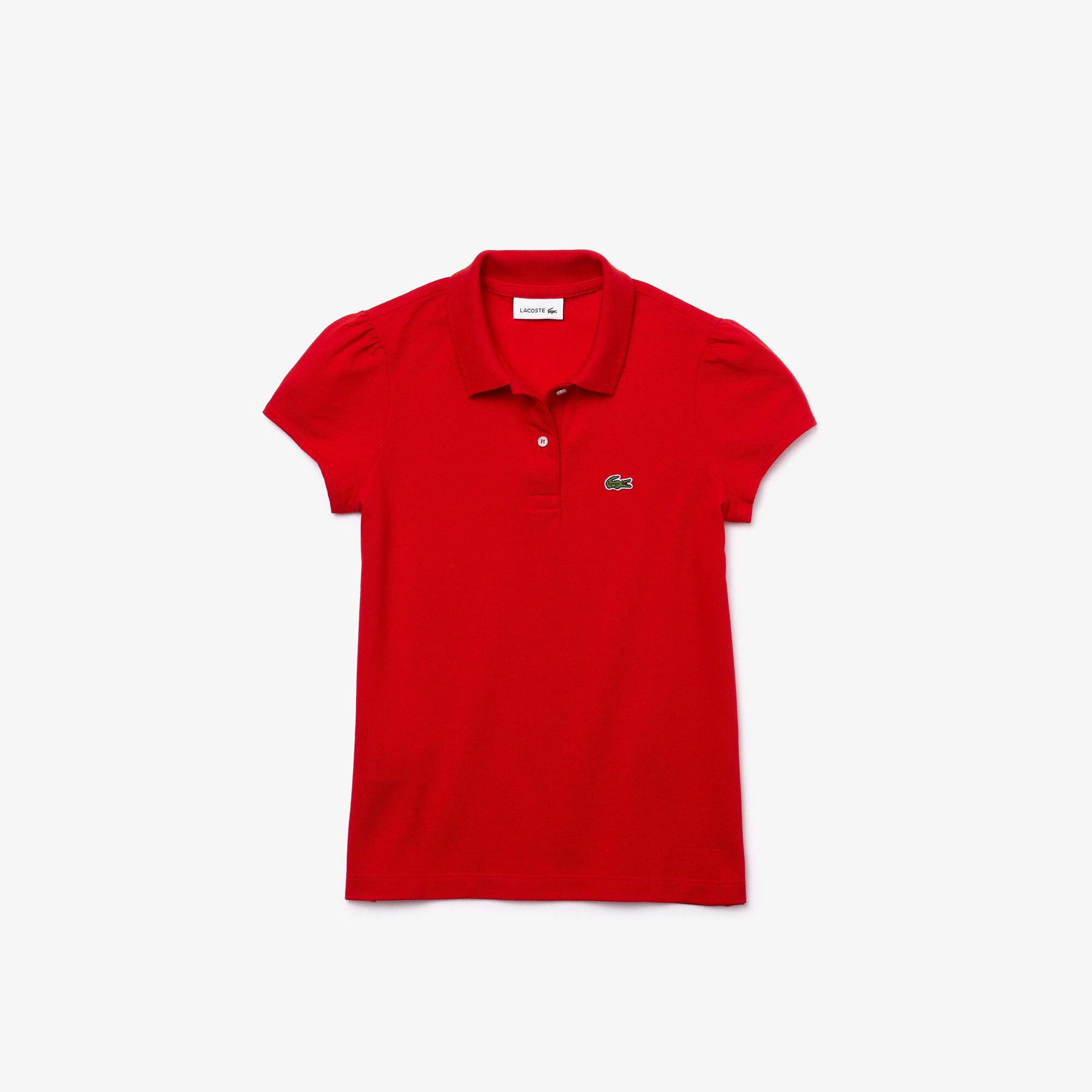 LACOSTE ラコステ GIRLS スカラップカラー ミニピケポロシャツ | LINE