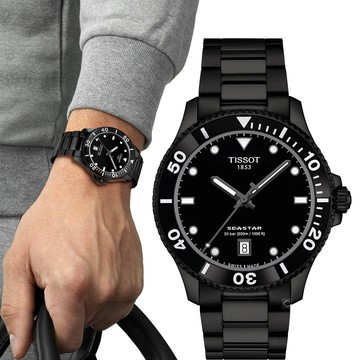 TISSOT 天梭錶 官方授權 SEASTAR 1000 海星 300米防水錶 男錶 手錶-T1204103305100