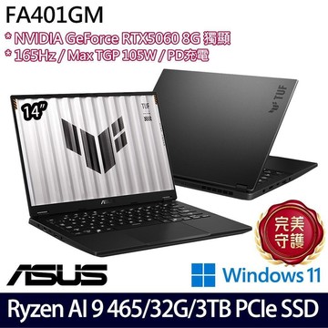 ASUS FA401GM-0021A465H(AI 9 465/32G/1TB+2TB/RTX5060/W11)特仕