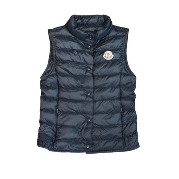 Moncler Cliff 兒童立領羽絨拉鍊絨背心(深藍)
