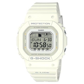 CASIO 卡西歐 G-SHOCK 纖薄輕巧 衝浪潮汐圖電子錶 GLX-S5600-7B  米色