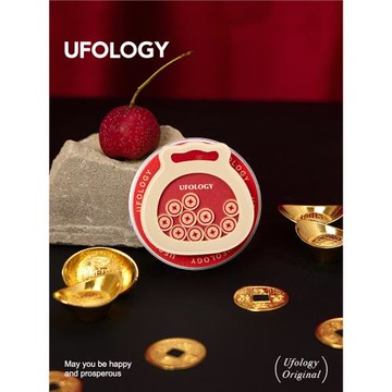 Ufology原創手機磁吸支架支持magsafe桌面便攜蘋果新年搖搖樂紅色