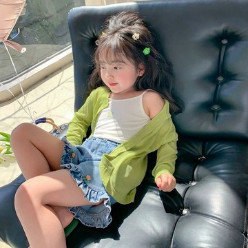❤️AL❤️ 兒童防曬服 女童防曬外套 中小童防曬衣 26防曬防風透氣夏童裝針織開衫洋氣輕薄遮陽紐扣空調罩衫上衣
