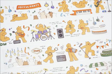 桑兔兔桑【兔桑一個人】 和紙 PET 紙膠帶