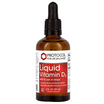 Protocol for Life Balance, 液體維生素 D3，2 液量盎司（59 毫升）