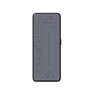 HAGiBiS 鋁合金Type-C M.2 NVMe SSD外接盒 黑灰色 1入  MC200Pro·BS
