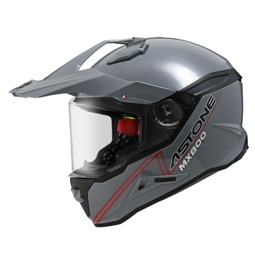 ASTONE MX800 安全帽 素色 水泥灰 MX800B 越野式 全罩式  安全帽 快拆式帽舌 內墨鏡 《比帽王》