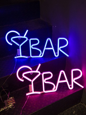 led酒吧酒館清吧霓虹燈網紅墻面發光字母彩燈氛圍ins裝飾掛墻燈飾