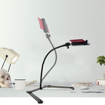 手機直播架軟管翻拍架美食手工手機直播支架抖音快手桌面俯拍架