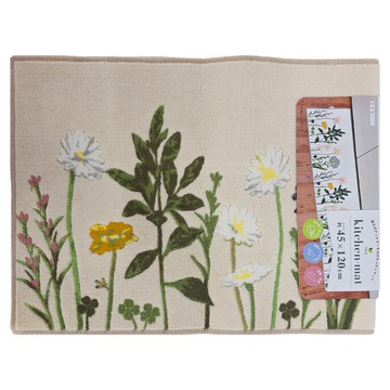 oka 進口廚房地墊 Botanical Garden 卡其色  45 x 120cm