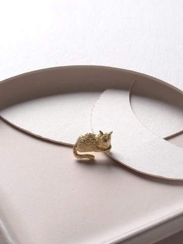 夢境貓耳造型耳環，純銀耳環，貓耳耳環，單邊耳環。