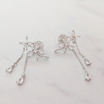 【焦糖小姐 Ms caramelo】合金 夾式 鋯石耳環