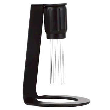 儀家生活館 懸浮磁吸 304不鏽鋼 8pin長針腳立式咖啡佈粉針 - 黑色  1個