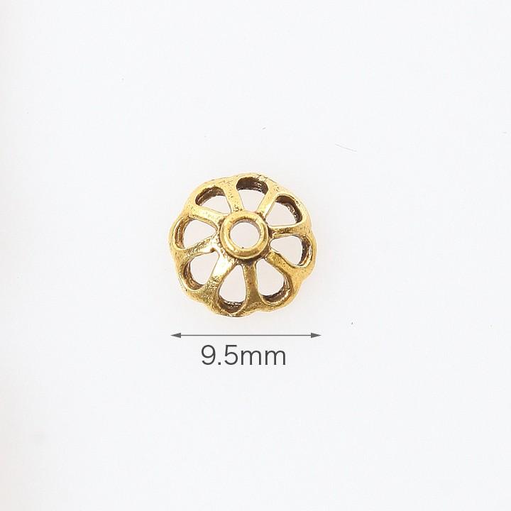 ビーズキャップ ピューター 9.5mm 10個入 アクセサリー ピアス金具 キャップ