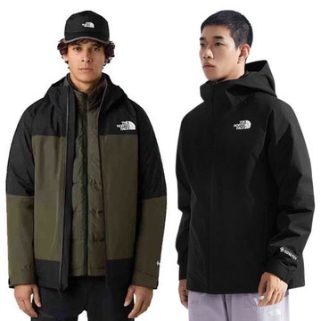 The North Face 北面 三合一連帽外套 男裝 GTX防水 羽絨內裡 黑/綠 NF0A83RRGOE/NF0A83RRBQW