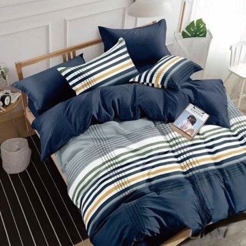 AGAPE雅家倍 - MIT舒柔棉床包枕套組-英倫格紋