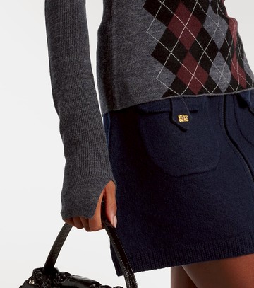 Ganni Argyle wool polo sweater