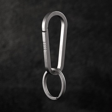 簡約鈦合金鑰匙扣掛件創意個性男士腰掛耐用汽車鏈鎖匙圈環包掛飾