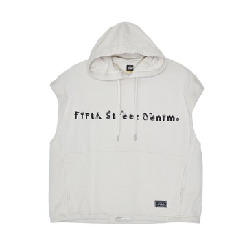 5th STREET｜山形｜女裝｜寬版下擺抽繩連帽T恤｜灰卡其